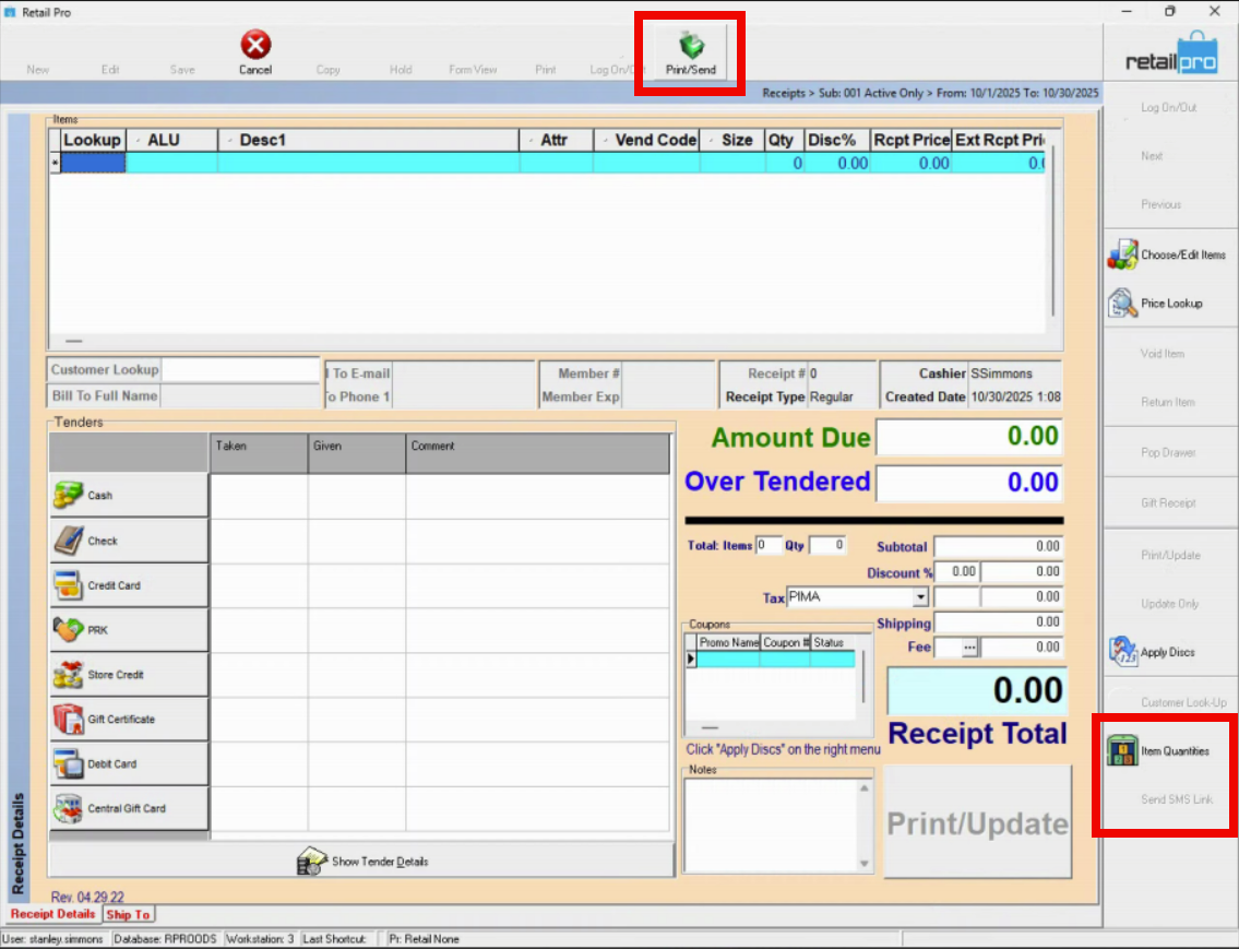 RetailPro New Button Diagram